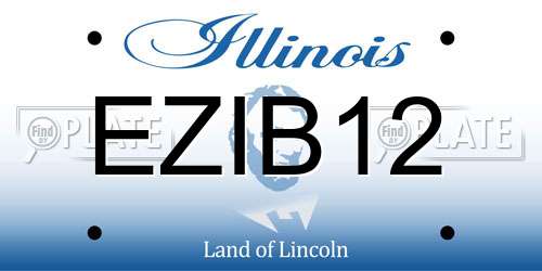 EZIB12 Illinois License Plate