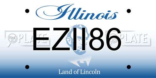 EZII86 Illinois License Plate
