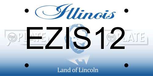 EZIS12 Illinois License Plate