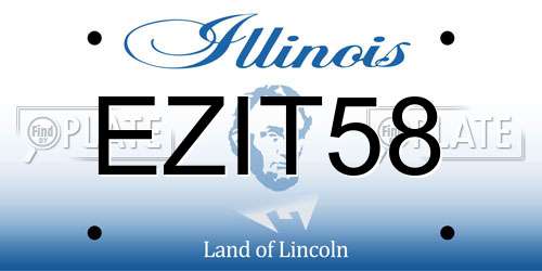 EZIT58 Illinois License Plate