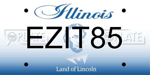 EZIT85 Illinois License Plate