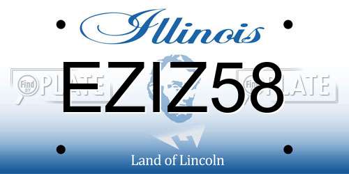 EZIZ58 Illinois License Plate