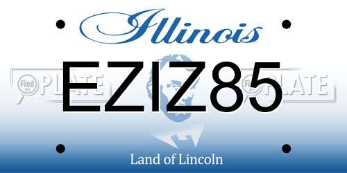 EZIZ85 Illinois License Plate