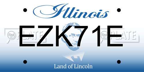 EZK71E Illinois License Plate