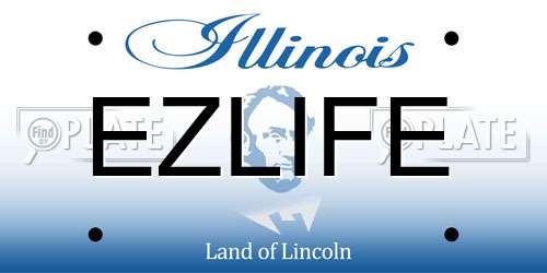 EZLIFE Illinois License Plate