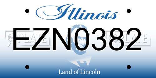 EZN0382 Illinois License Plate