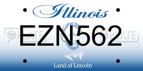 EZN562 Illinois License Plate