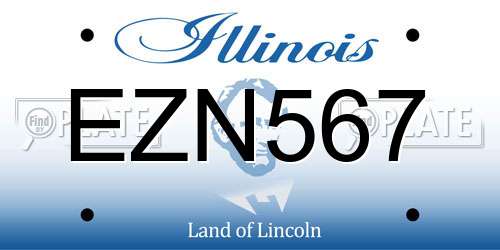 EZN567 Illinois License Plate