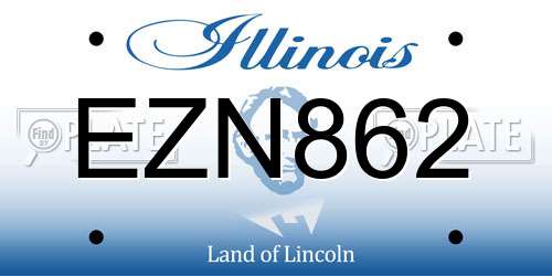 EZN862 Illinois License Plate