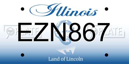 EZN867 Illinois License Plate