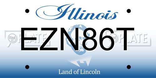 EZN86T Illinois License Plate
