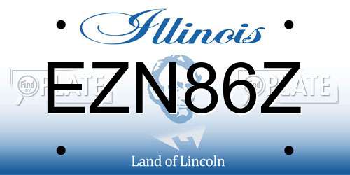 EZN86Z Illinois License Plate
