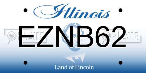 EZNB62 Illinois License Plate