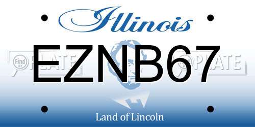 EZNB67 Illinois License Plate