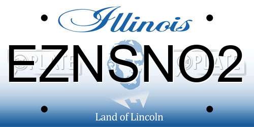 EZNSNO2 Illinois License Plate
