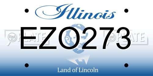 EZO273 Illinois License Plate