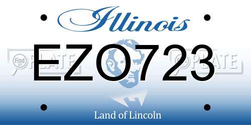 EZO723 Illinois License Plate