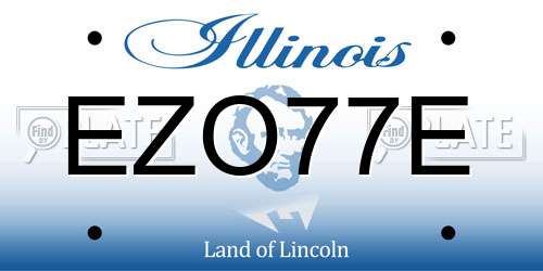 EZO77E Illinois License Plate