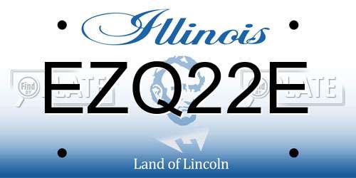 EZQ22E Illinois License Plate
