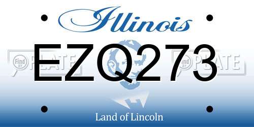 EZQ273 Illinois License Plate