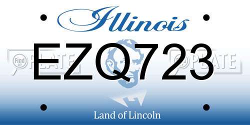 EZQ723 Illinois License Plate