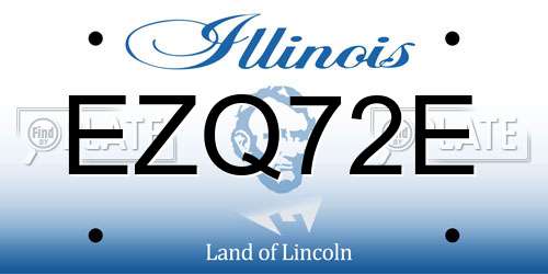 EZQ72E Illinois License Plate