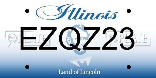 EZQZ23 Illinois License Plate