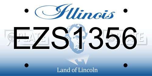 EZS1356 Illinois License Plate