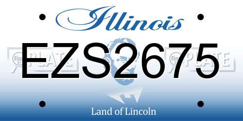 EZS2675 Illinois License Plate