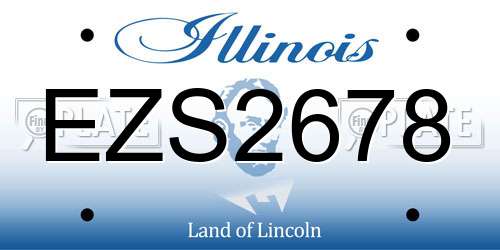 EZS2678 Illinois License Plate