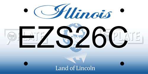 EZS26C Illinois License Plate