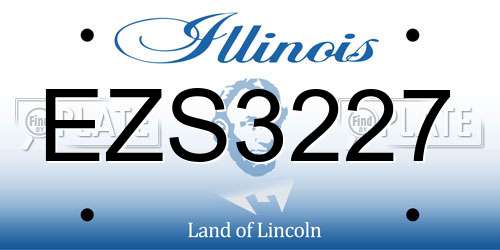 EZS3227 Illinois License Plate