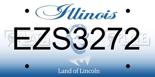 EZS3272 Illinois License Plate