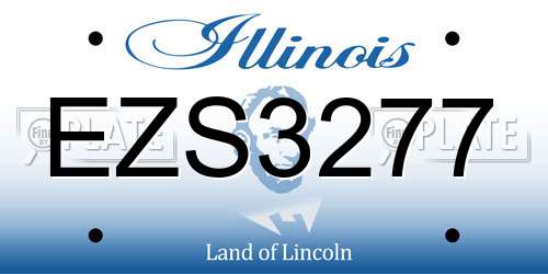 EZS3277 Illinois License Plate