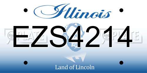 EZS4214 Illinois License Plate