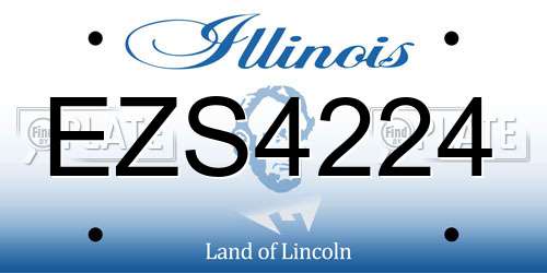 EZS4224 Illinois License Plate