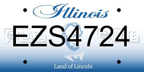 EZS4724 Illinois License Plate