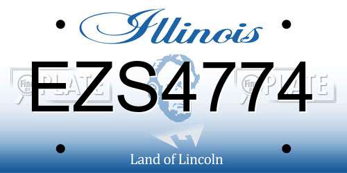 EZS4774 Illinois License Plate