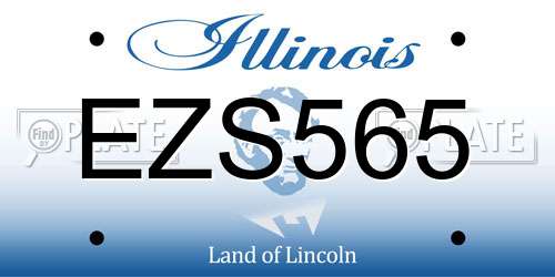 EZS565 Illinois License Plate