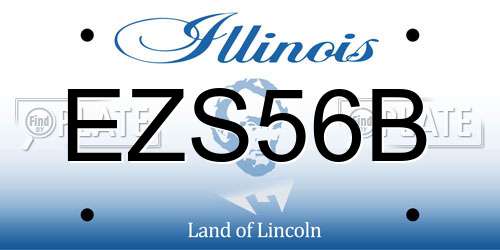 EZS56B Illinois License Plate