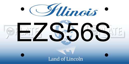 EZS56S Illinois License Plate