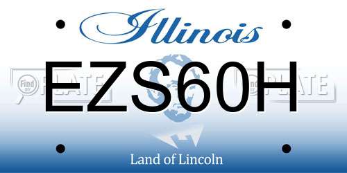 EZS60H Illinois License Plate