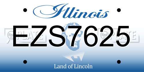 EZS7625 Illinois License Plate