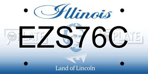 EZS76C Illinois License Plate