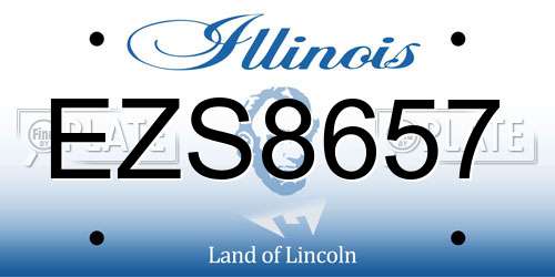 EZS8657 Illinois License Plate
