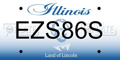 EZS86S Illinois License Plate