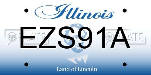 EZS91A Illinois License Plate