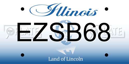 EZSB68 Illinois License Plate