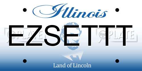 EZSETTT Illinois License Plate