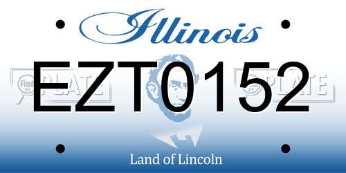 EZT0152 Illinois License Plate